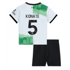 Liverpool Ibrahima Konate #5 Bortedraktsett Barn 2023-24 Kortermet (+ korte bukser)